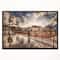 Designart - Bridge in Rain - Landscape Photo Canvas Art Print in Black Frame
